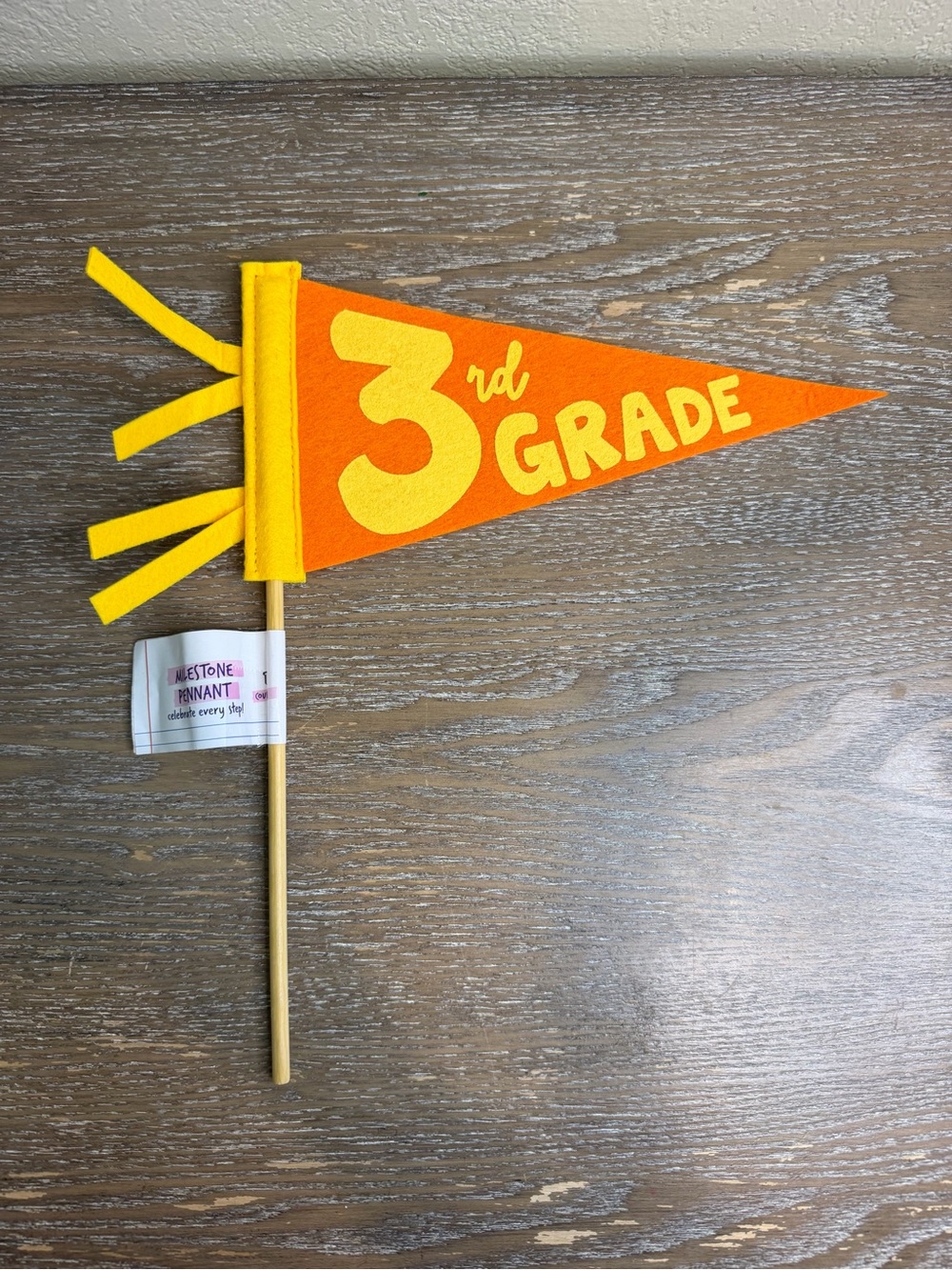 Target Bullseye Felt Flag “First Day of 3rd Grade”